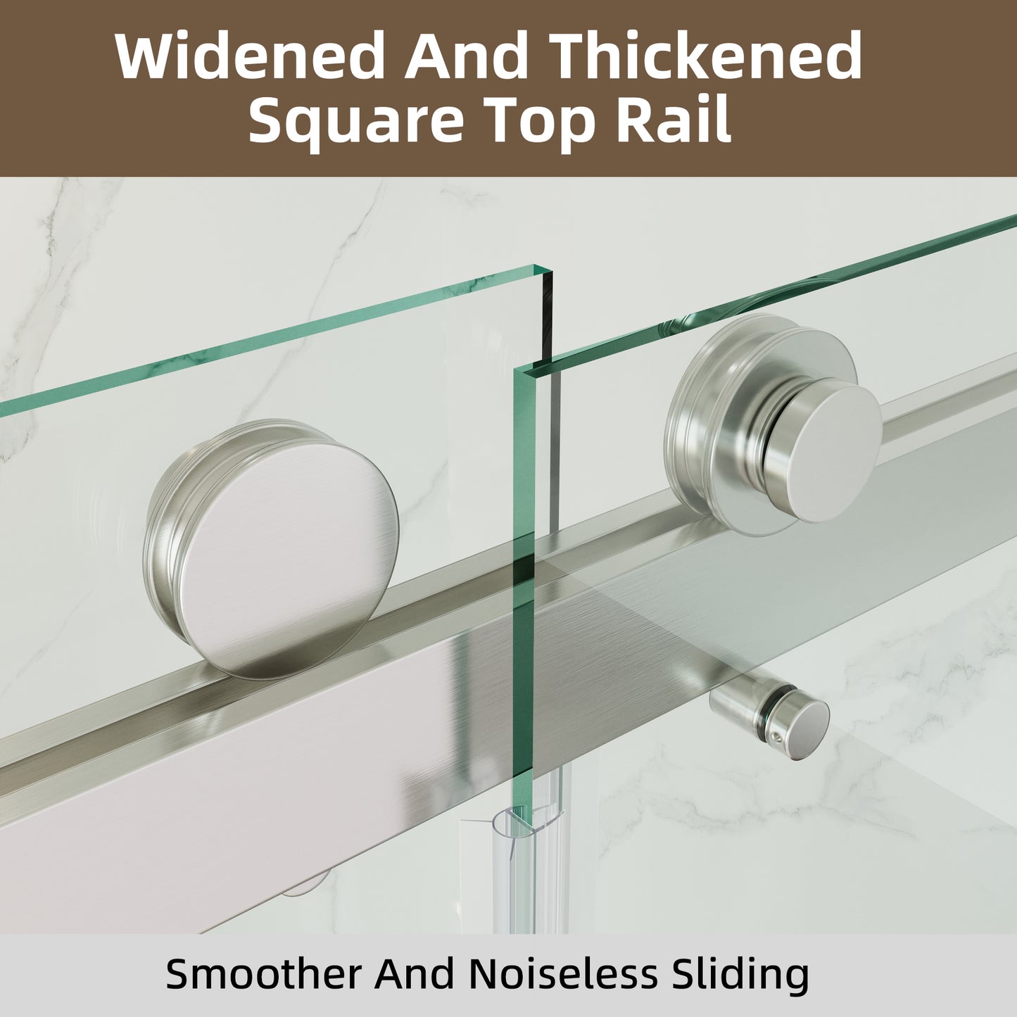 55-59" x 72" Double Sliding Shower Door with Tempered Glass Durable & Waterproof Perfect for Bathrooms