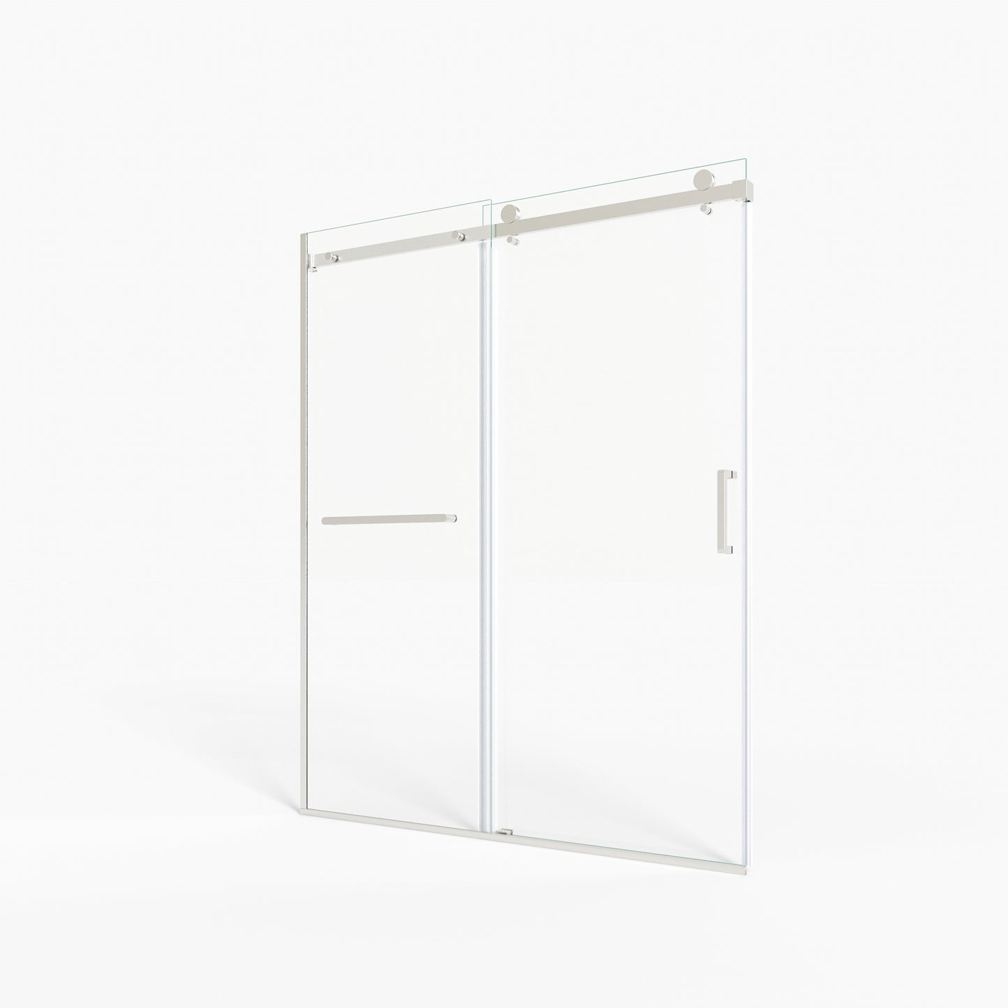 60" x 75" Semi-Framed Single Swing Shower Door with Tempered Glass Durable & Waterproof Perfect for Bathrooms