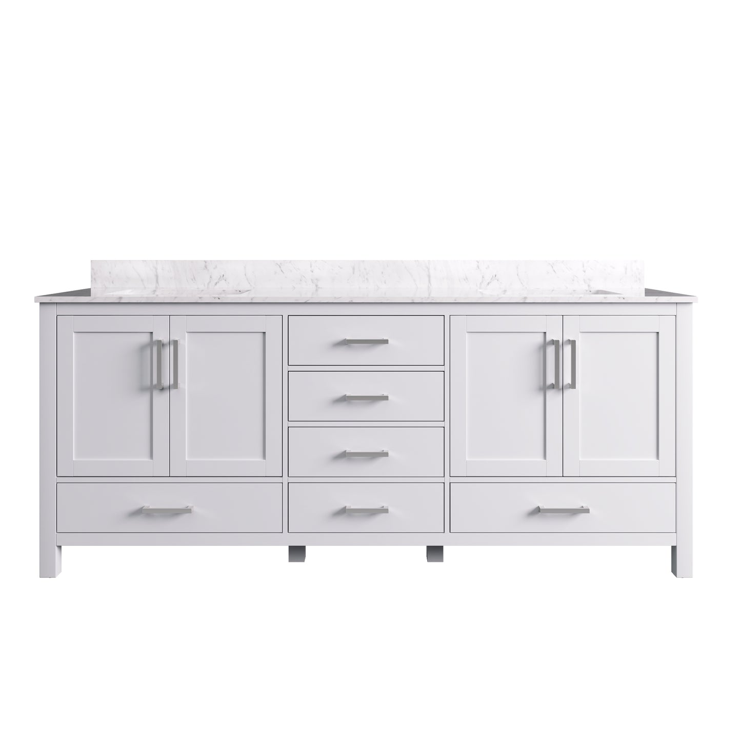 Solid Wood Frame Bathroom Vanity with Spacious Storage