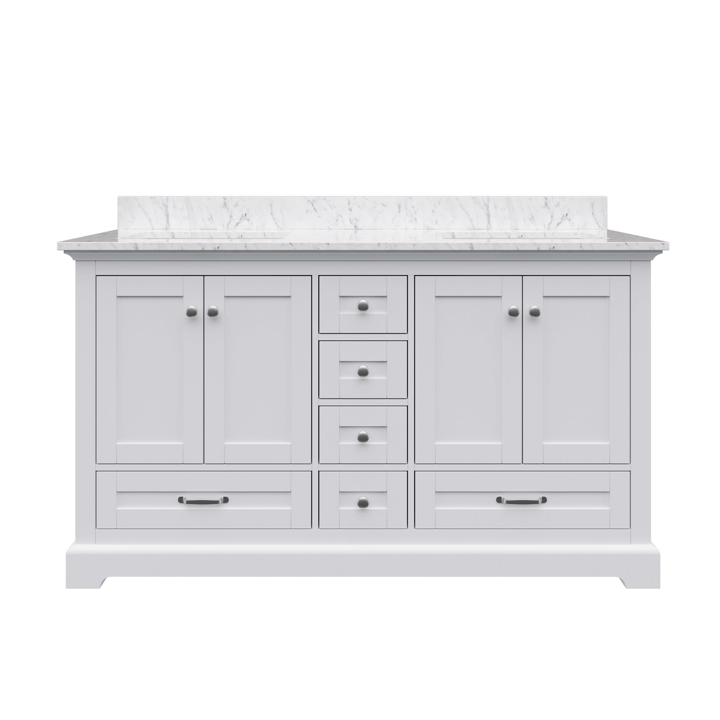 Solid Wood Frame Bathroom Vanity with Spacious Storage