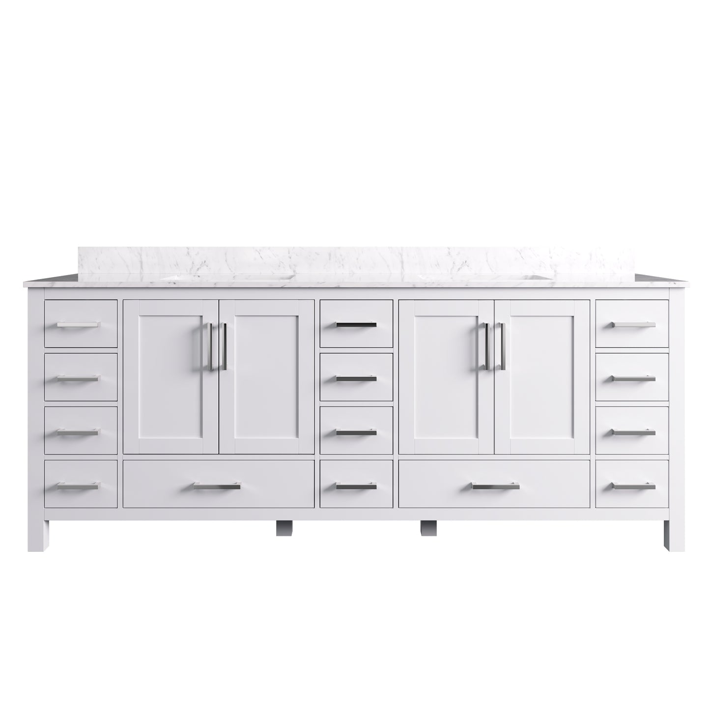 Solid Wood Frame Bathroom Vanity with Spacious Storage