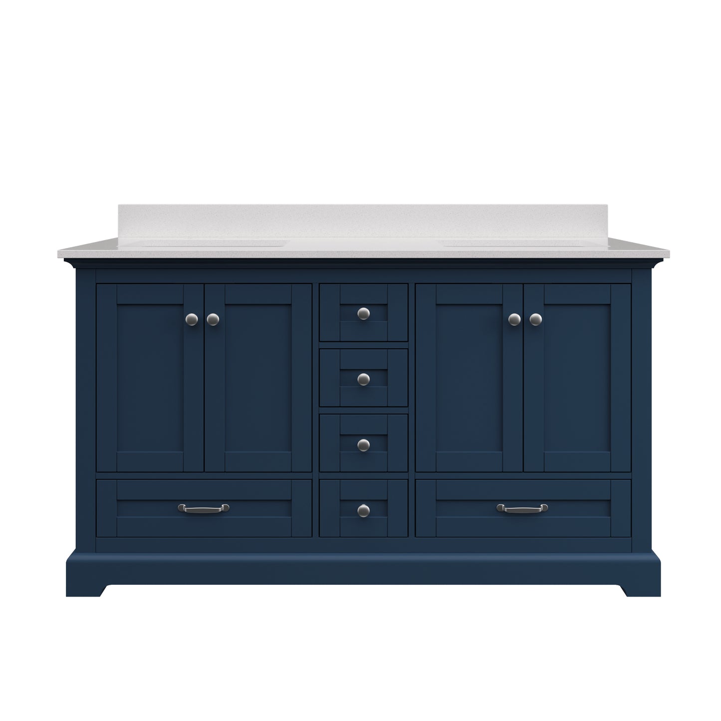 Solid Wood Frame Bathroom Vanity with Spacious Storage