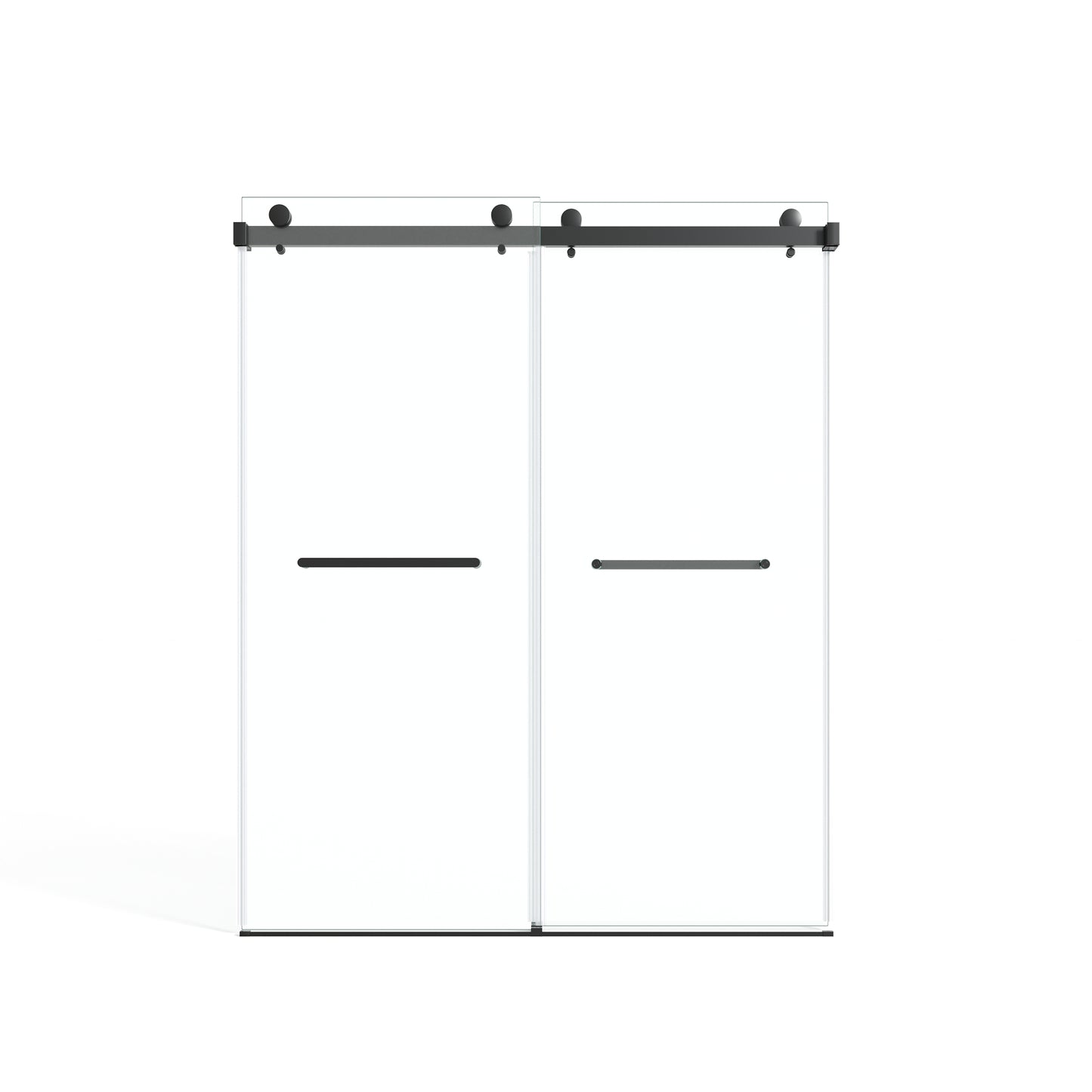 60" x 75" Frameless Double Sliding Shower Door with Tempered Glass Durable & Waterproof Perfect for Bathrooms