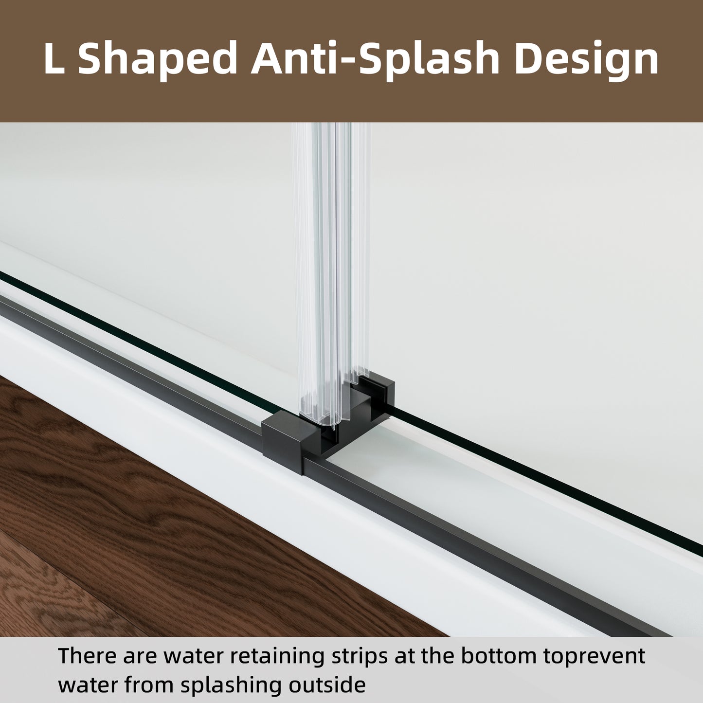 60" x 75" Frameless Double Sliding Shower Door with Tempered Glass Durable & Waterproof Perfect for Bathrooms