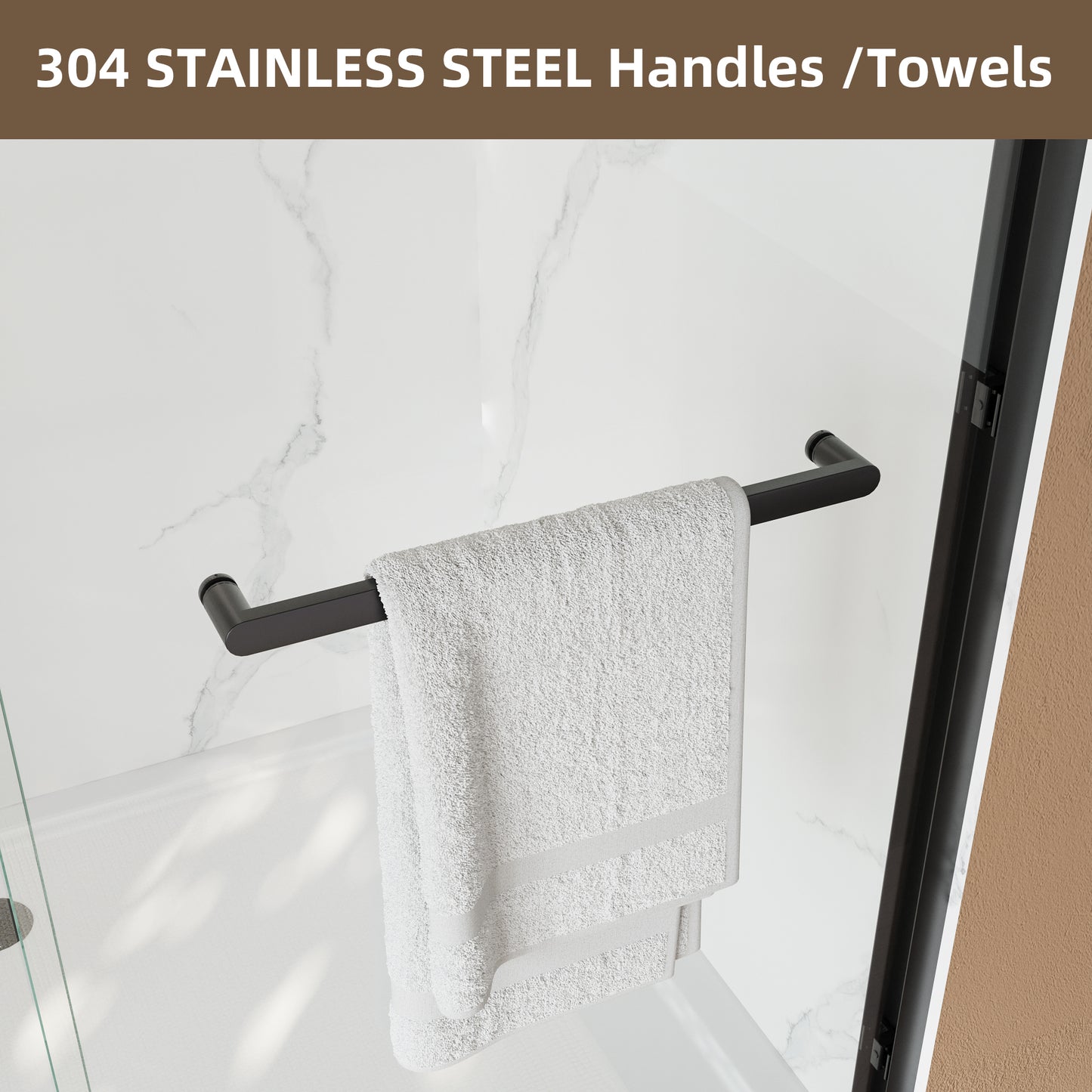 60" x 76" Double Sliding Shower Door with Tempered Glass Durable & Waterproof Perfect for Bathrooms