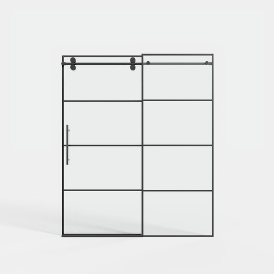 56-60" x 72" Single Sliding Shower Door with Tempered Glass Durable & Waterproof Perfect for Bathrooms