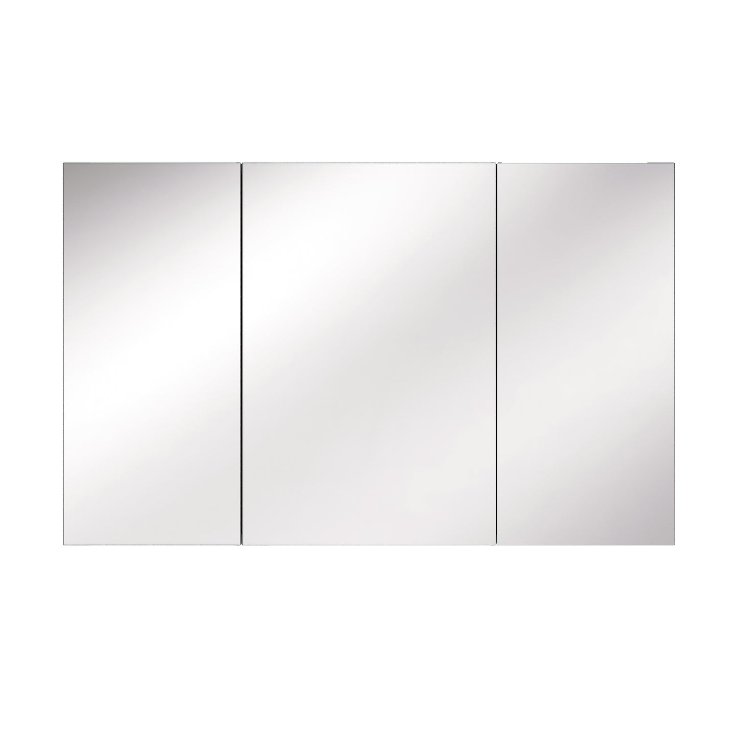 Triple Door Premium Medicine Cabinet with Mirror – 48" x 30", Surface or Recessed Mount