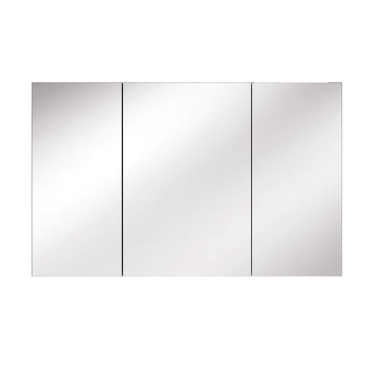 Triple Door Premium Medicine Cabinet with Mirror – 48" x 30", Surface or Recessed Mount