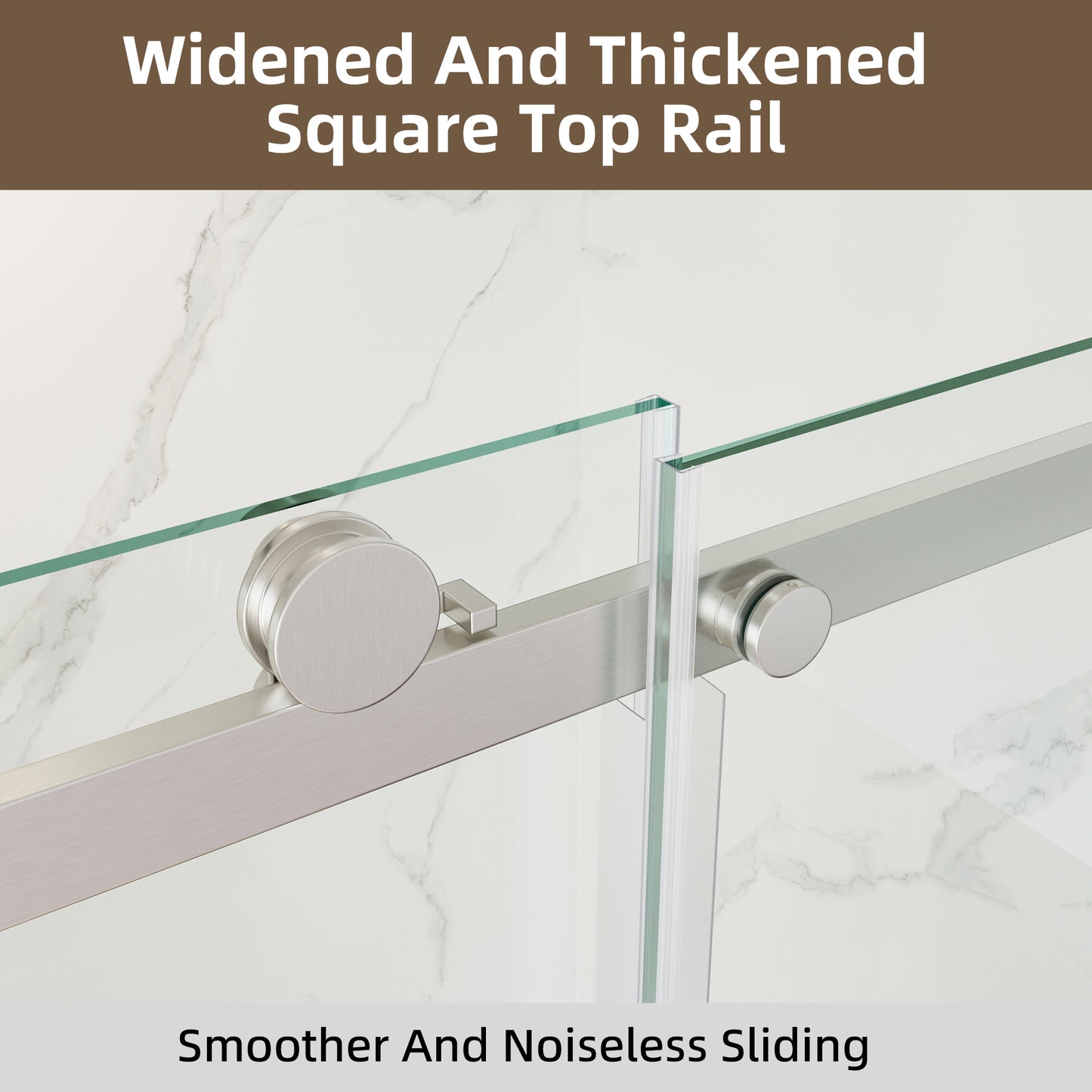 56-60" x 72" Single Sliding Shower Door with Tempered Glass Durable & Waterproof Perfect for Bathrooms