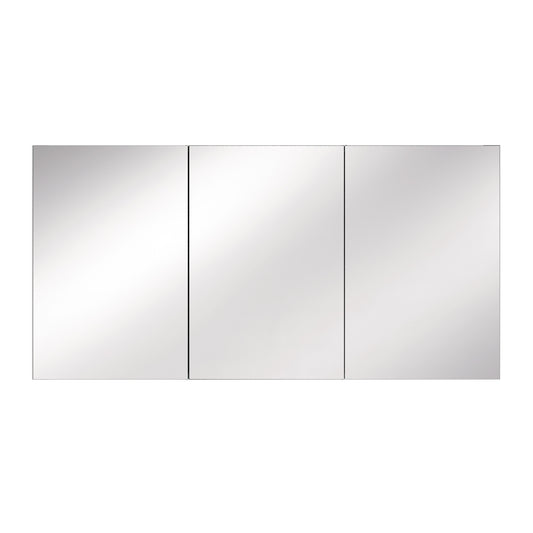 Triple Door Premium Medicine Cabinet with Mirror – 60" x 30", Surface or Recessed Mount