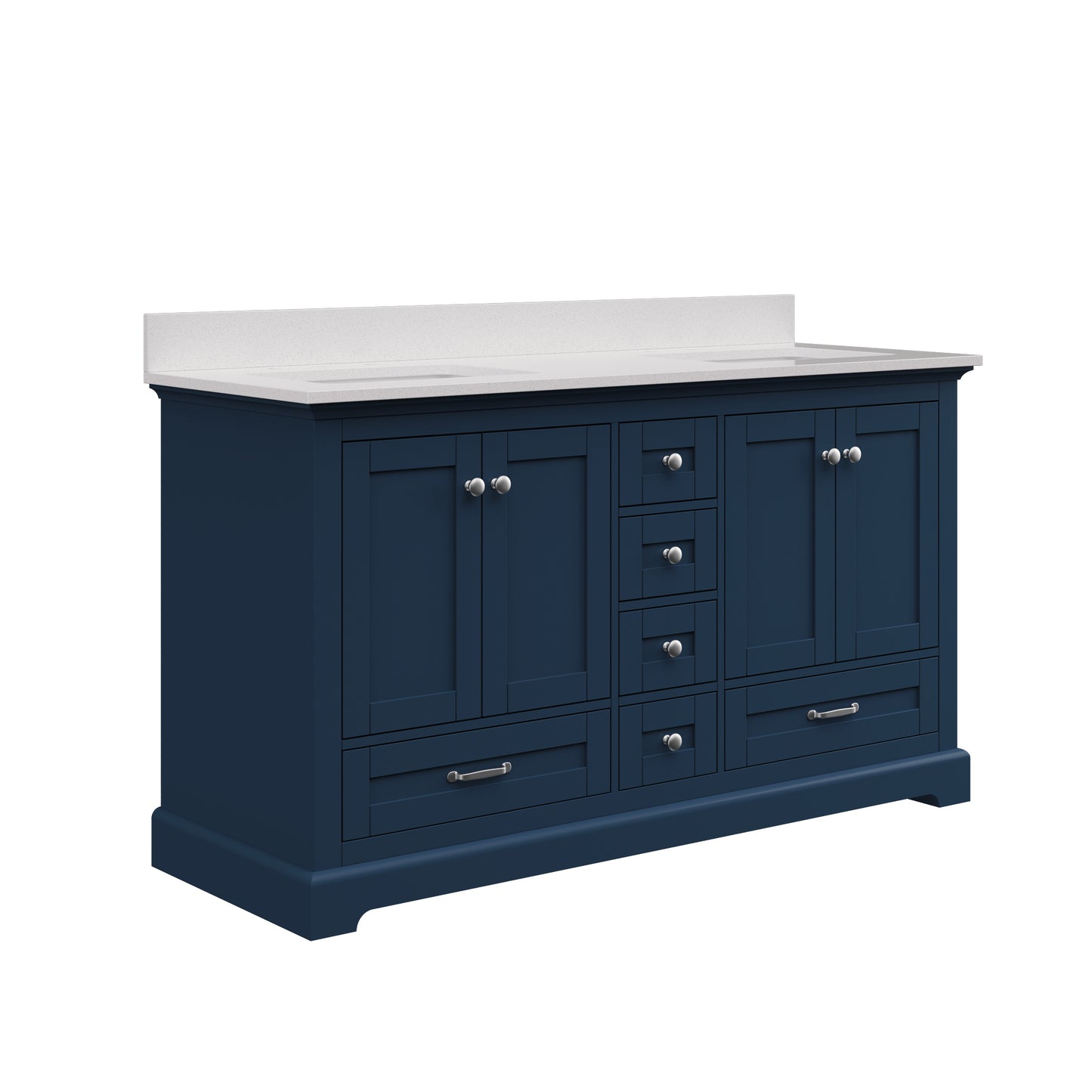 Solid Wood Frame Bathroom Vanity with Spacious Storage