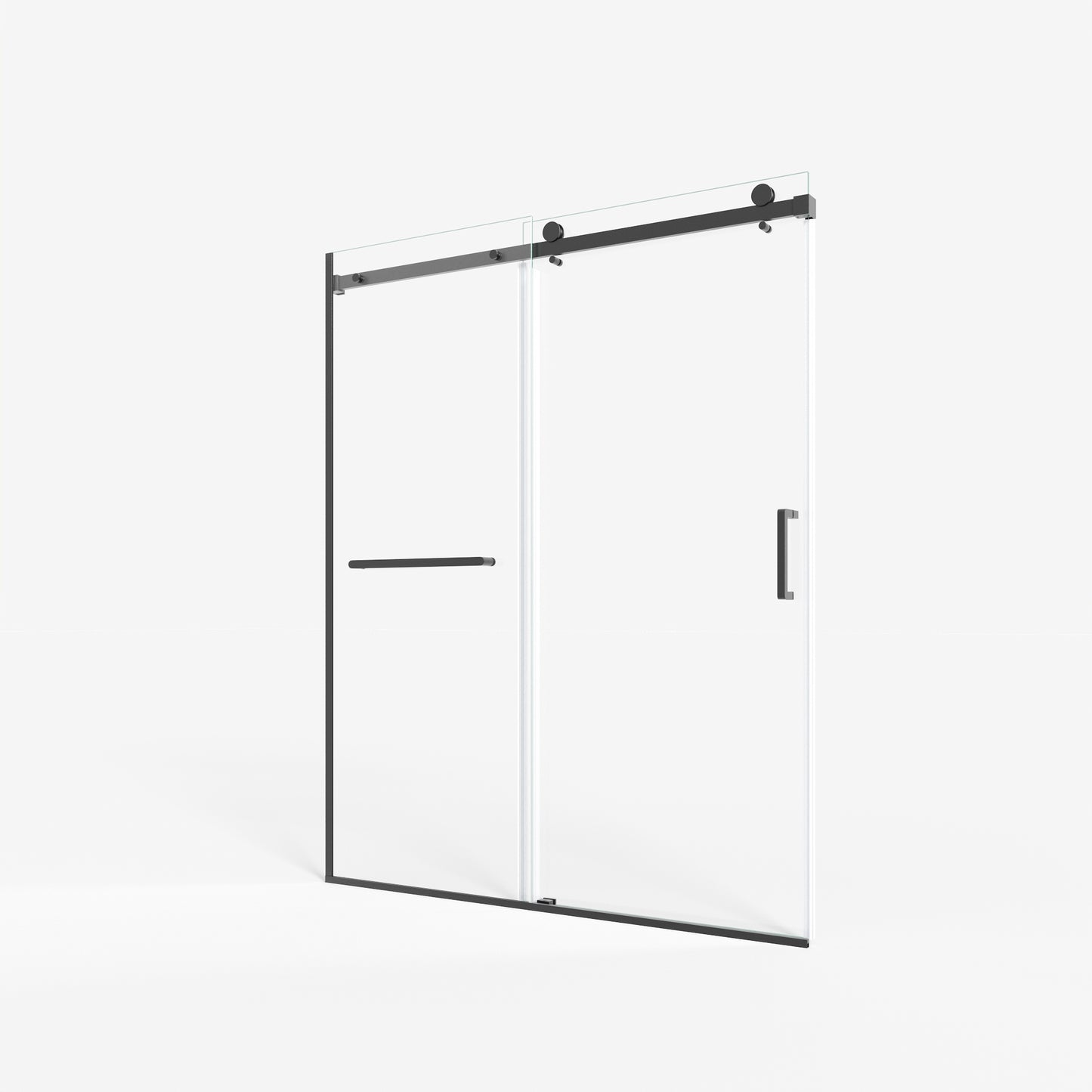 60" x 75" Semi-Framed Single Swing Shower Door with Tempered Glass Durable & Waterproof Perfect for Bathrooms