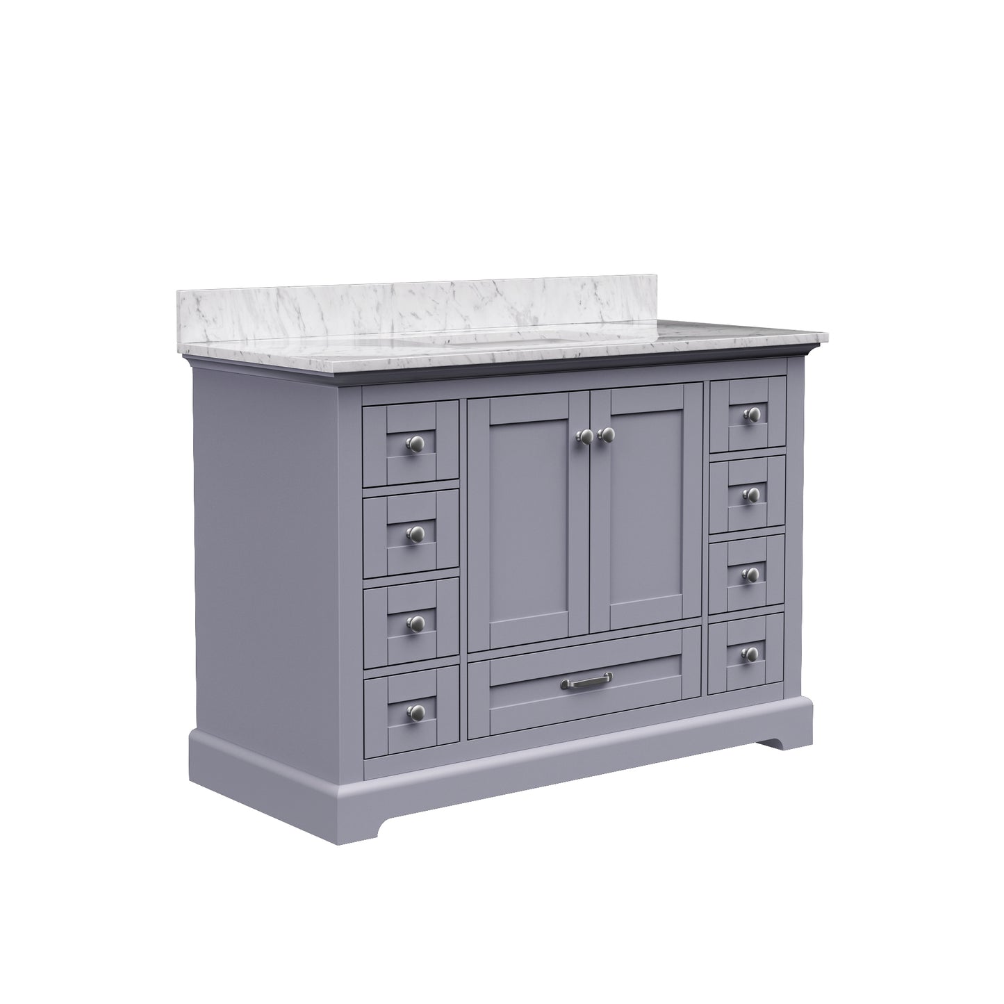 Solid Wood Frame Bathroom Vanity with Spacious Storage