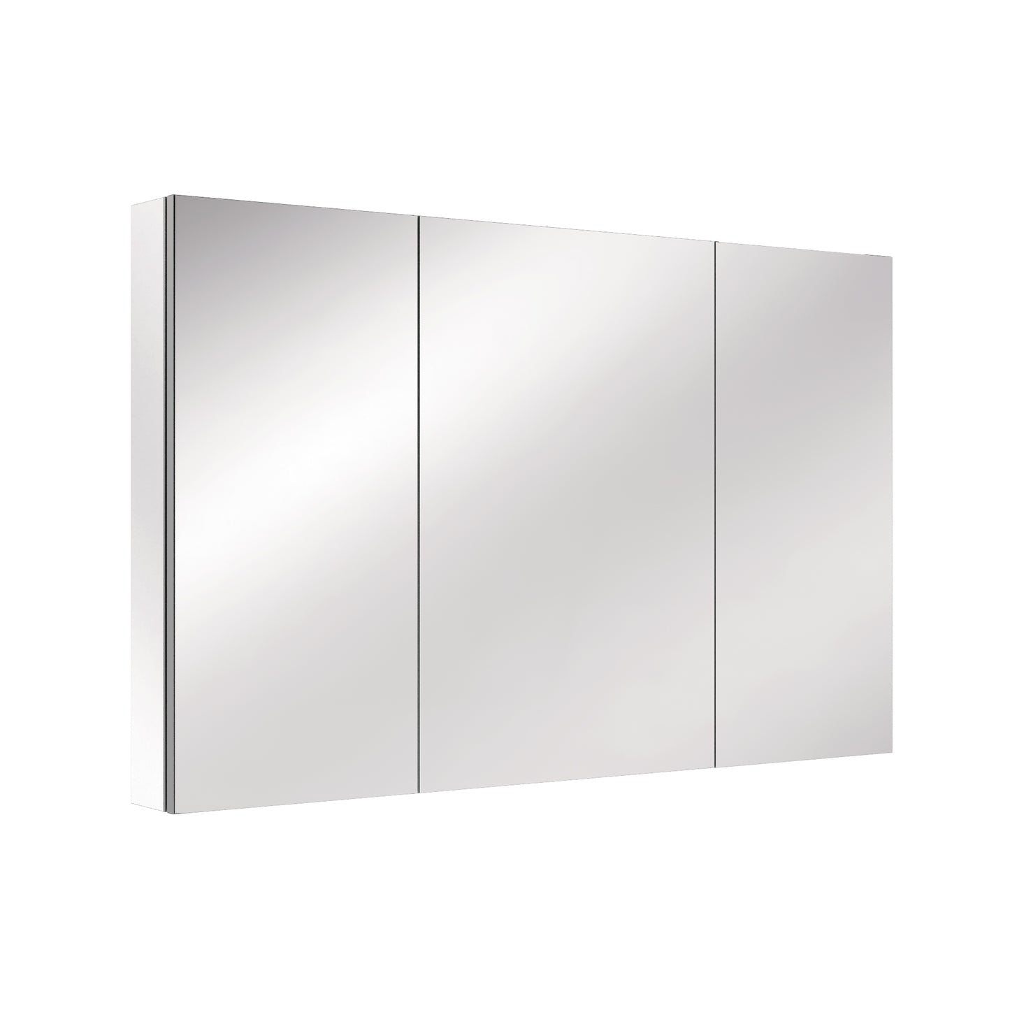 Triple Door Premium Medicine Cabinet with Mirror – 48" x 30", Surface or Recessed Mount