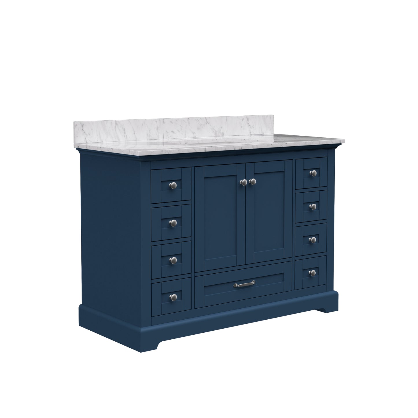 Solid Wood Frame Bathroom Vanity with Spacious Storage