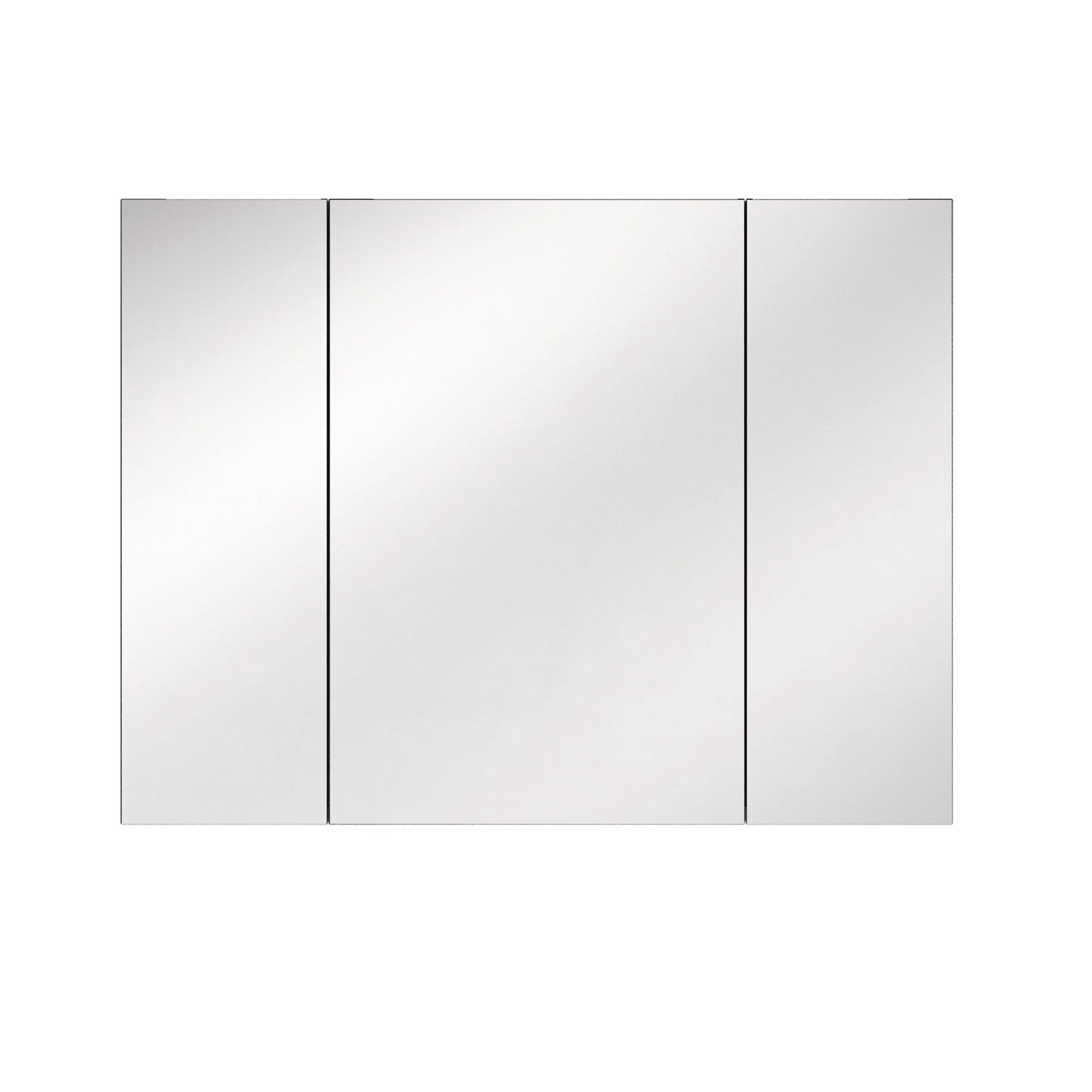 Triple Door Premium Medicine Cabinet with Mirror – 40" x 30", Surface or Recessed Mount