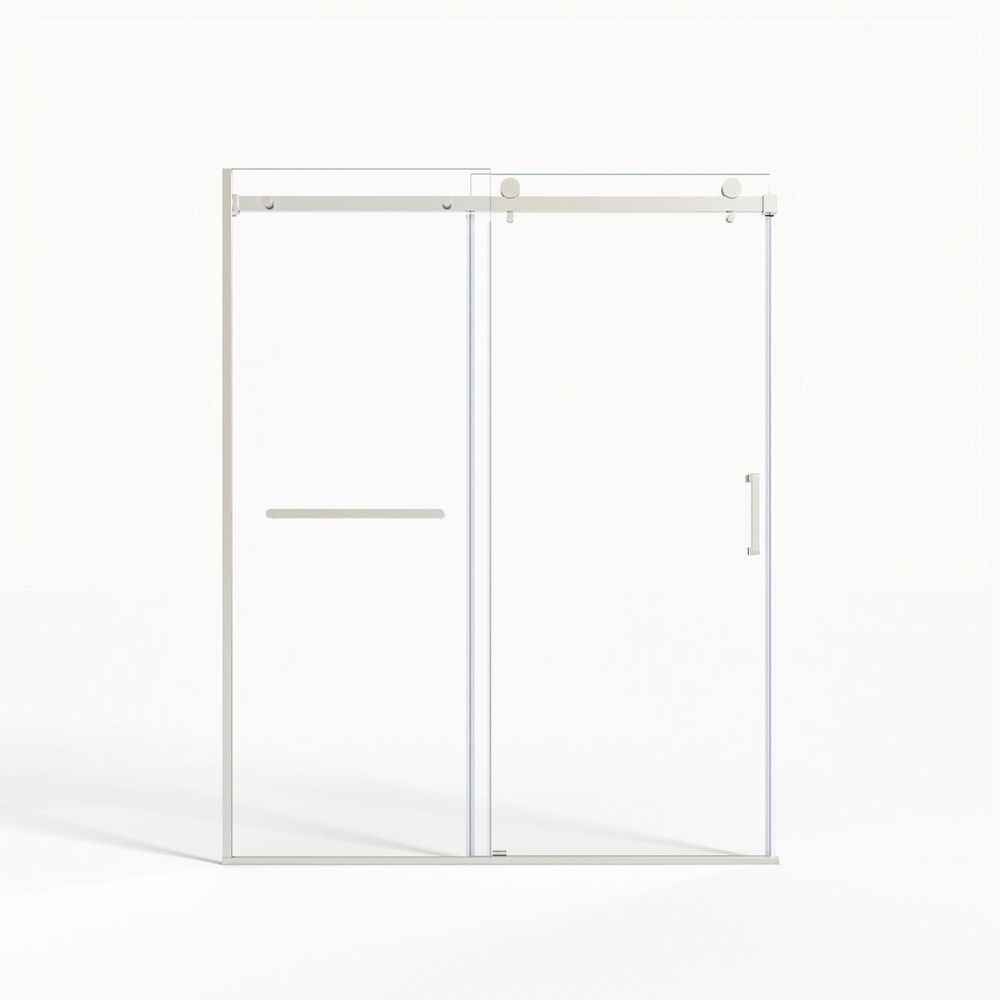 60" x 75" Semi-Framed Single Swing Shower Door with Tempered Glass Durable & Waterproof Perfect for Bathrooms