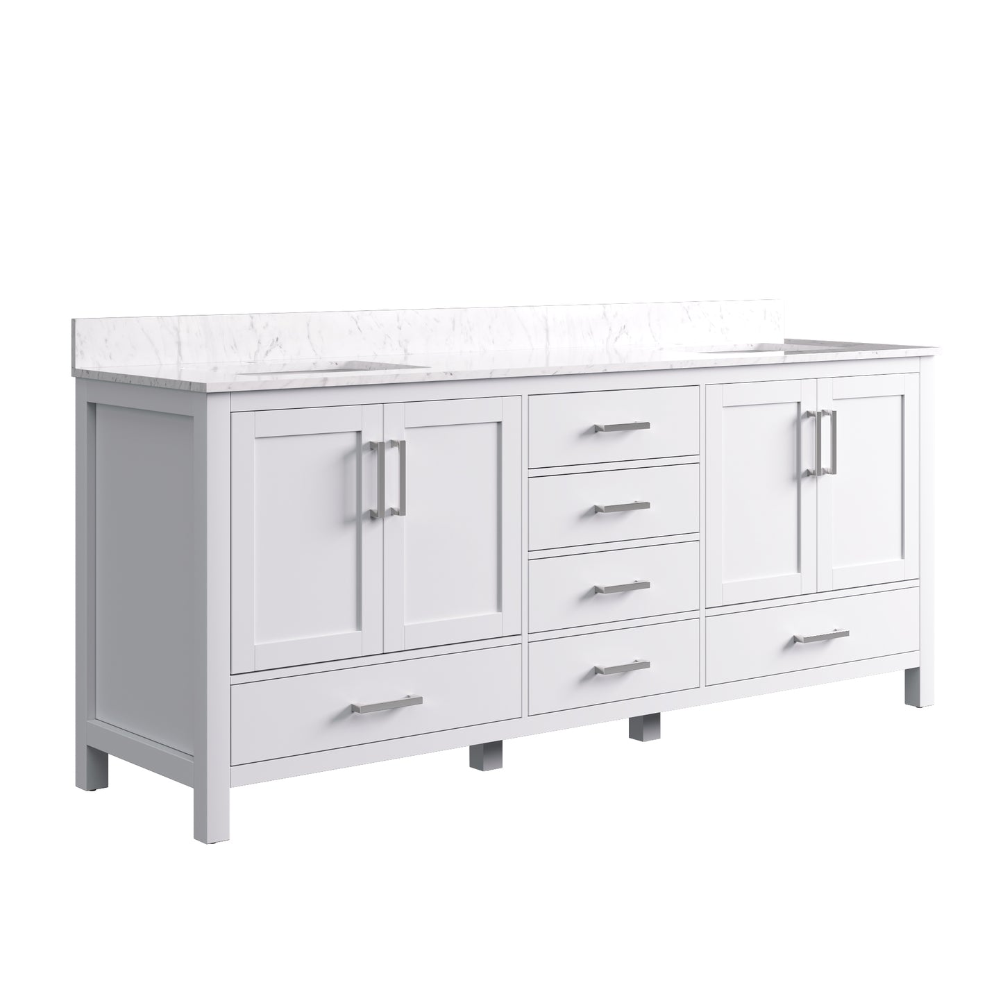 Solid Wood Frame Bathroom Vanity with Spacious Storage