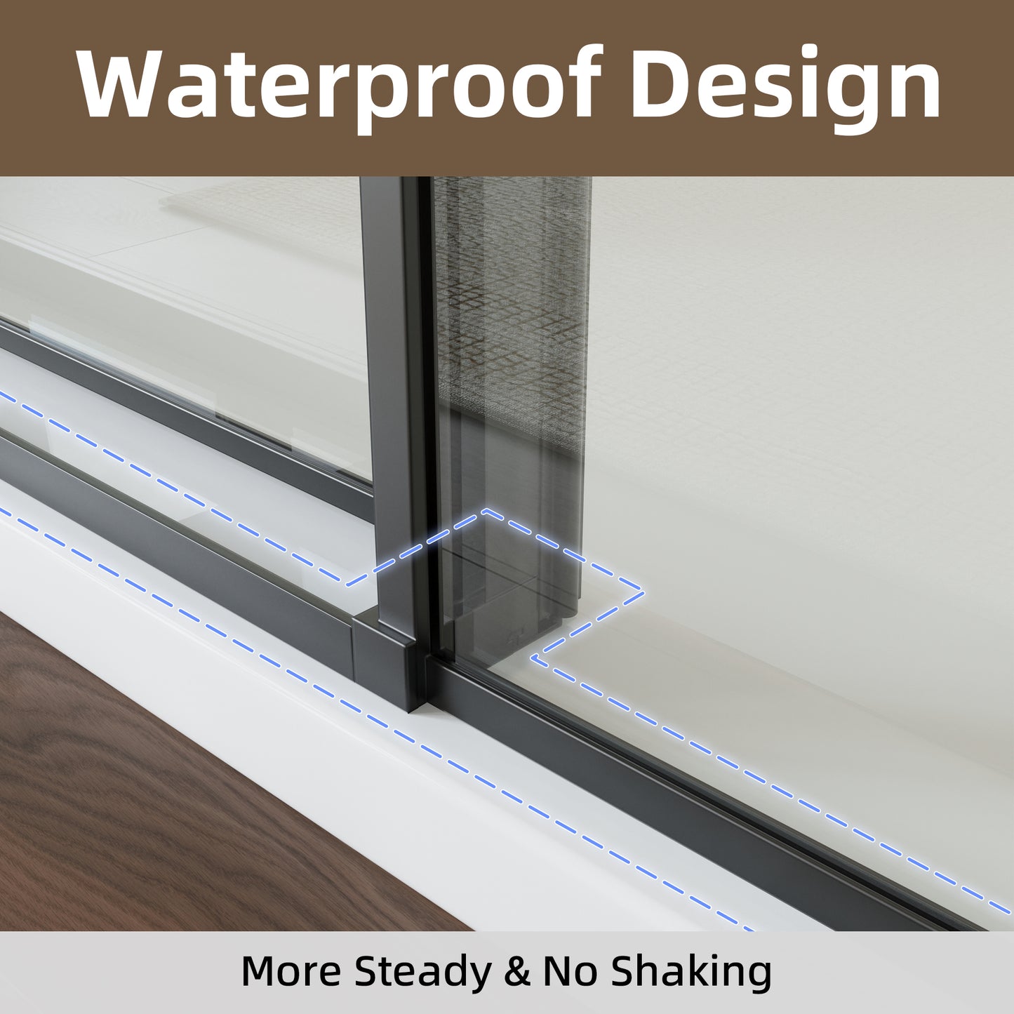 56-60" x 72" Single Sliding Shower Door with Tempered Glass Durable & Waterproof Perfect for Bathrooms