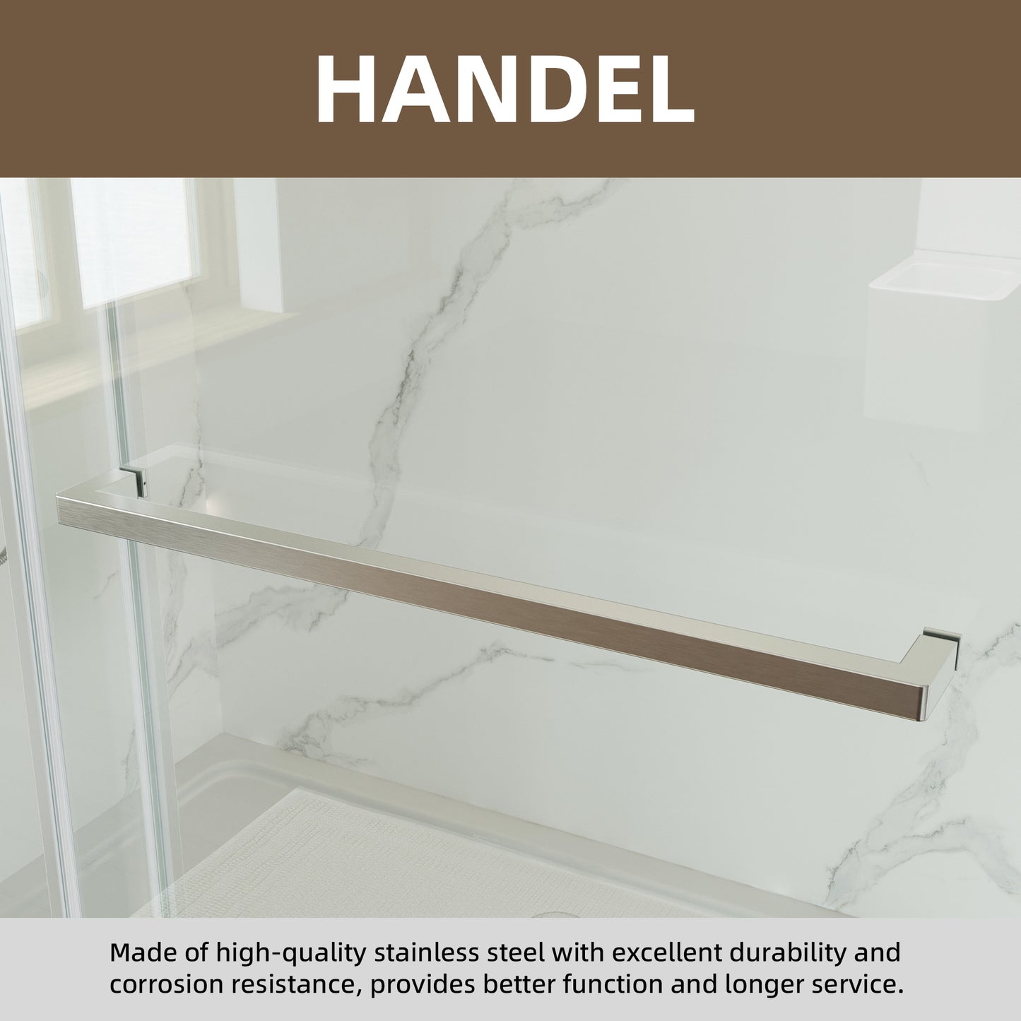 55-59" x 72" Double Sliding Shower Door with Tempered Glass Durable & Waterproof Perfect for Bathrooms