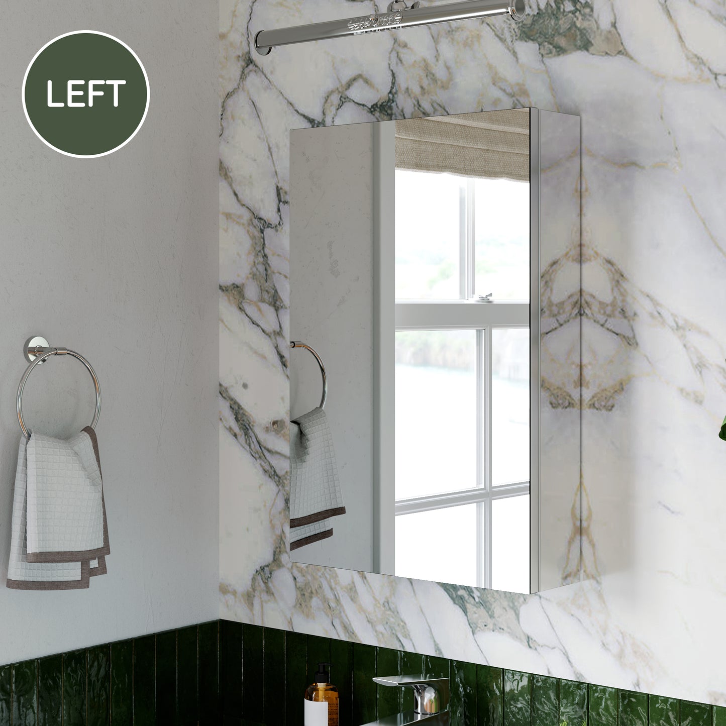 Premium Medicine Cabinet with Mirror – 16" x 24", Surface or Recessed Mount