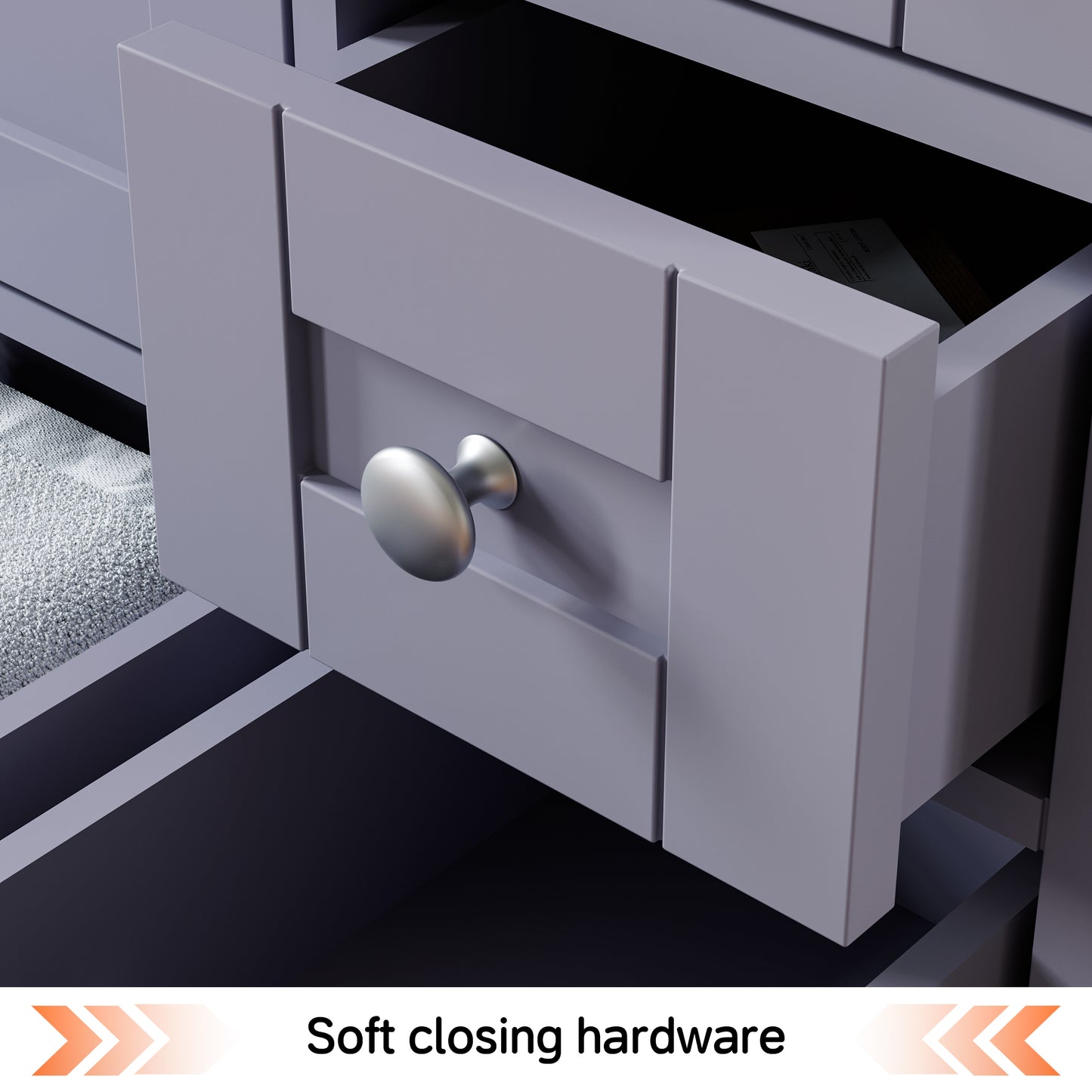 Solid Wood Frame Bathroom Vanity with Spacious Storage