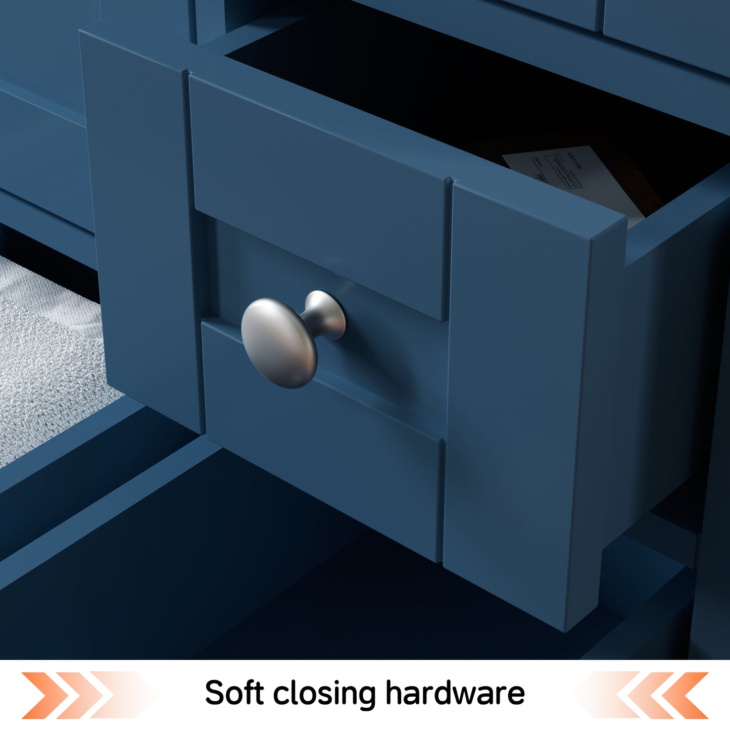 Solid Wood Frame Bathroom Vanity with Spacious Storage