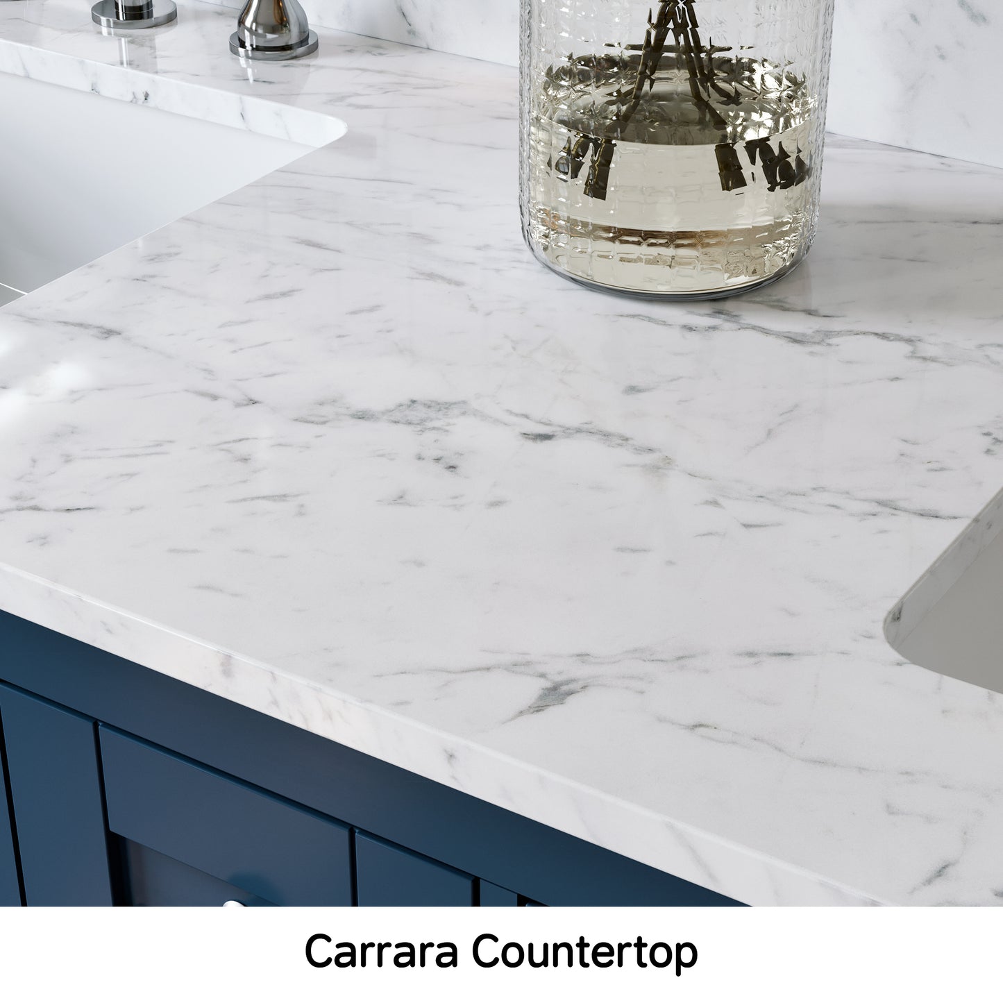 Solid Wood Frame Bathroom Vanity with Spacious Storage