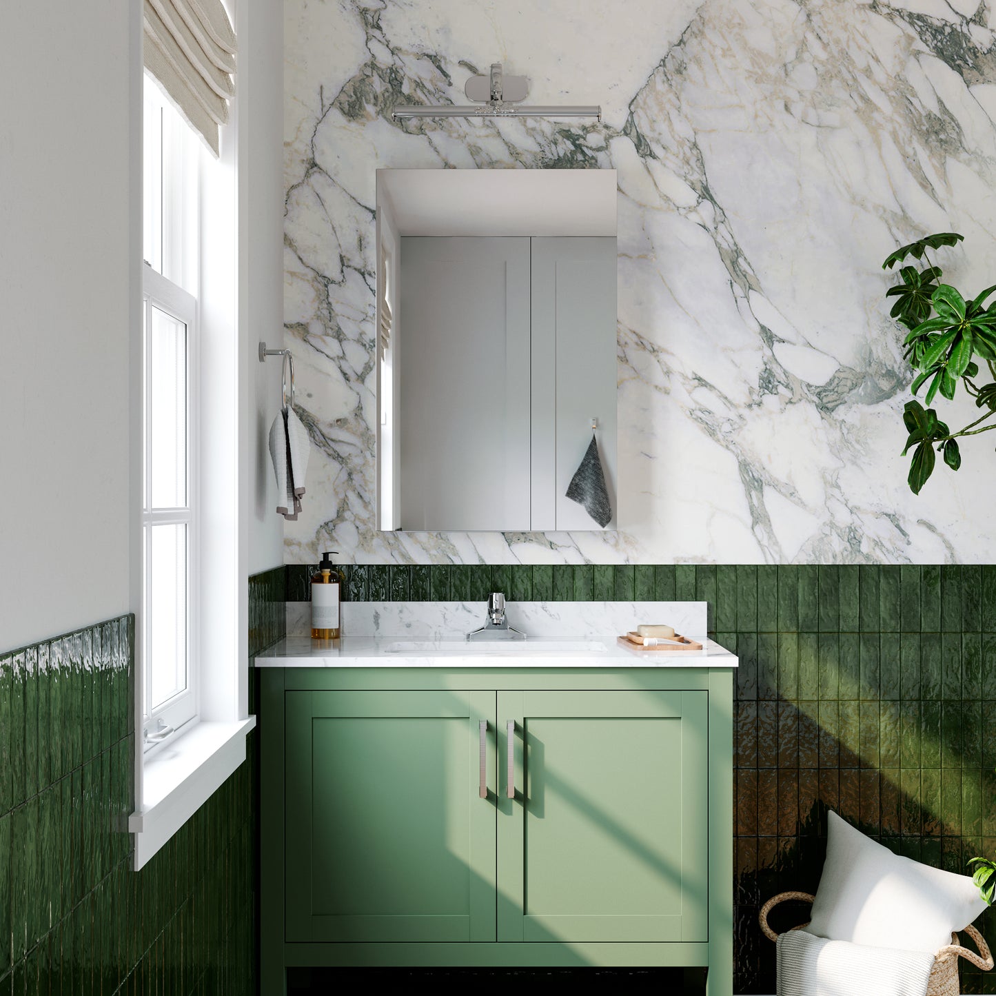 Premium Medicine Cabinet with Mirror – 20" x 30", Surface or Recessed Mount