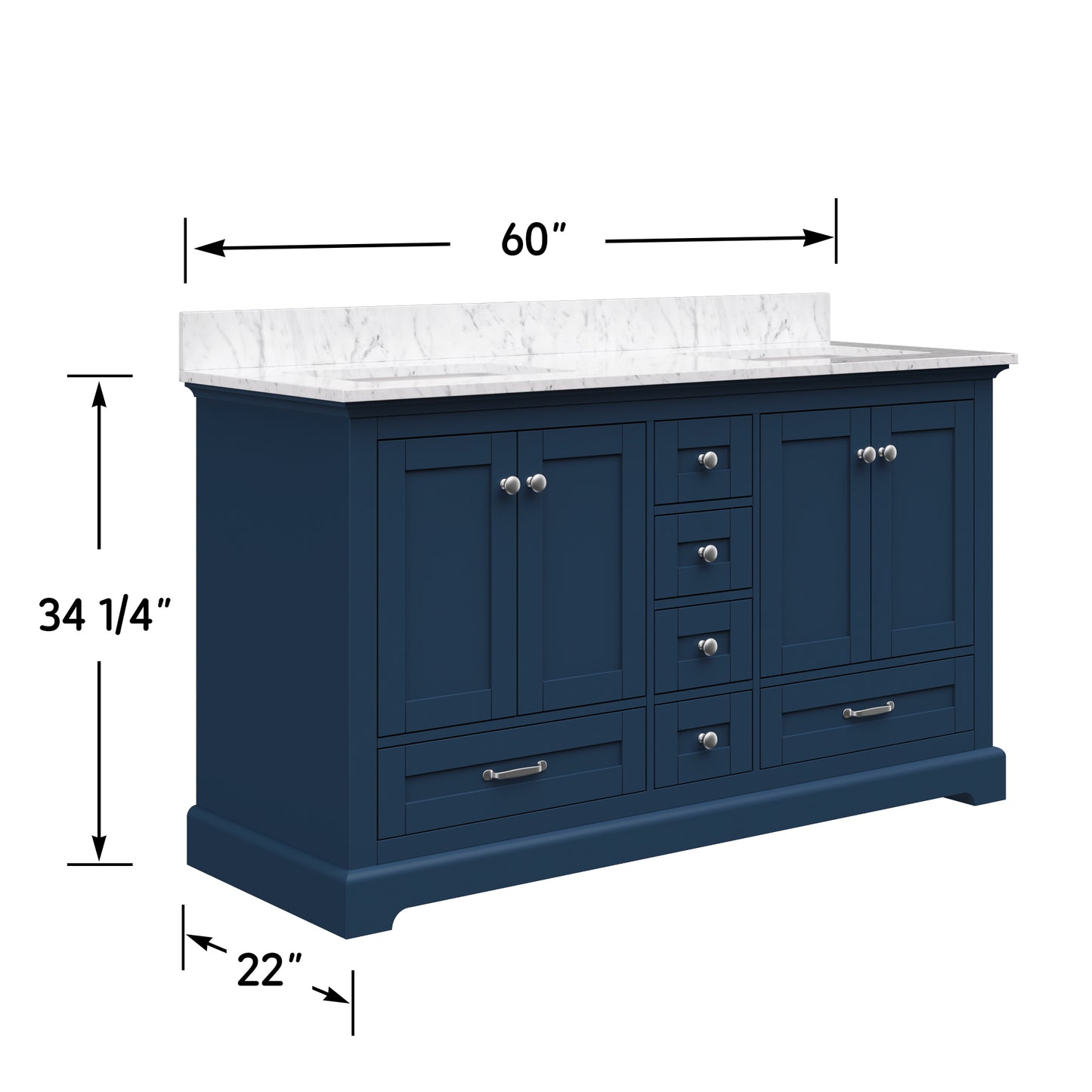 Solid Wood Frame Bathroom Vanity with Spacious Storage
