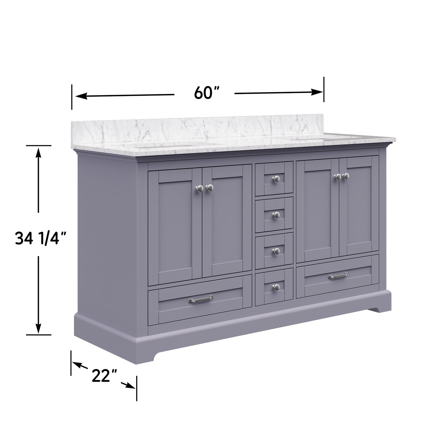 Solid Wood Frame Bathroom Vanity with Spacious Storage