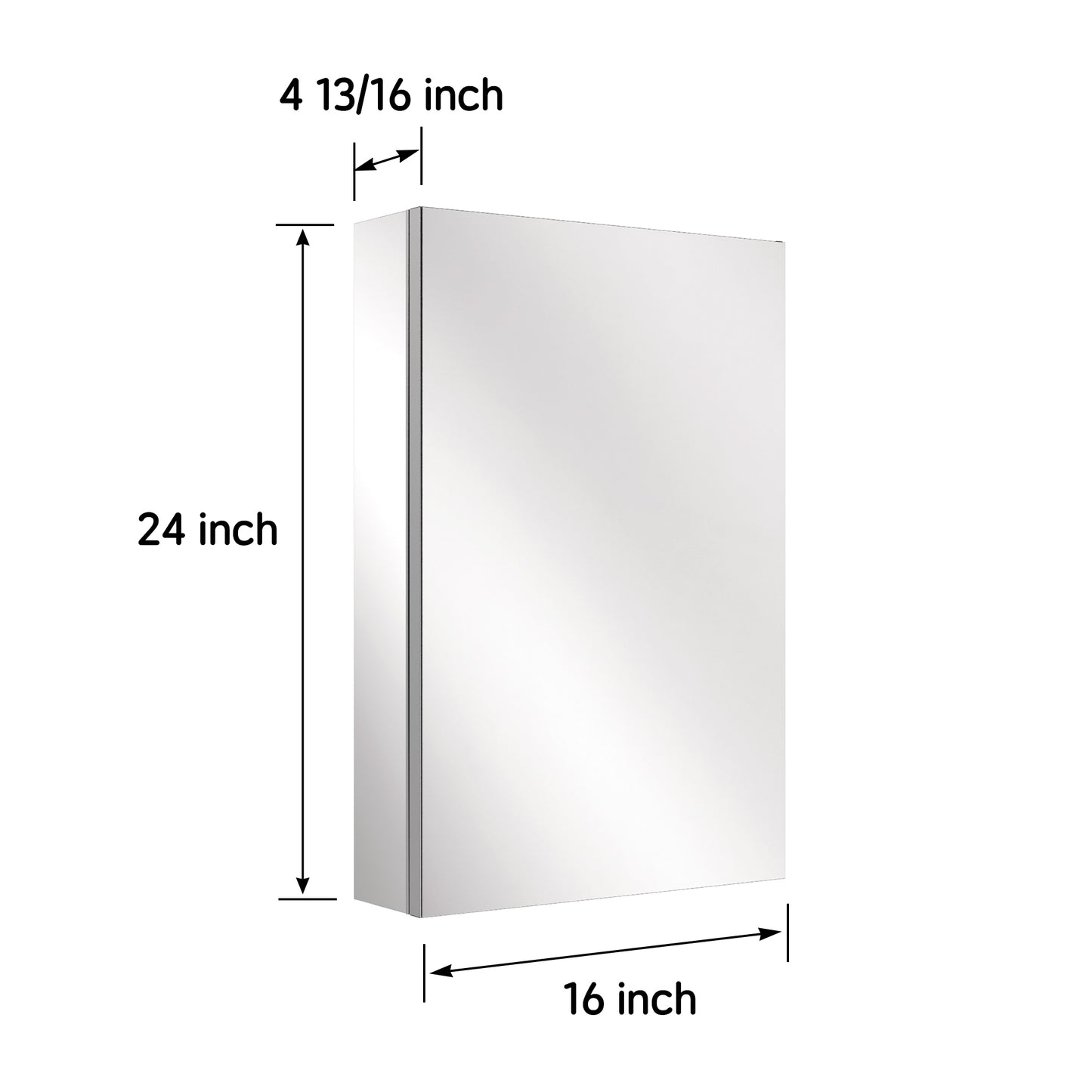 Premium Medicine Cabinet with Mirror – 16" x 24", Surface or Recessed Mount