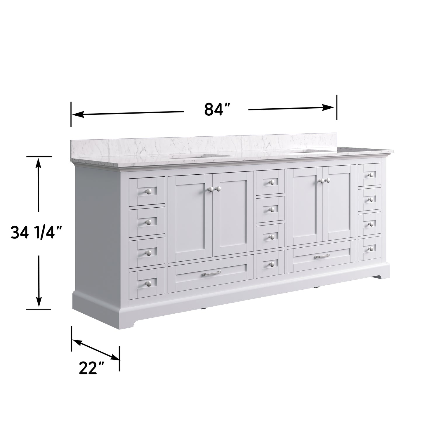 Solid Wood Frame Bathroom Vanity with Spacious Storage