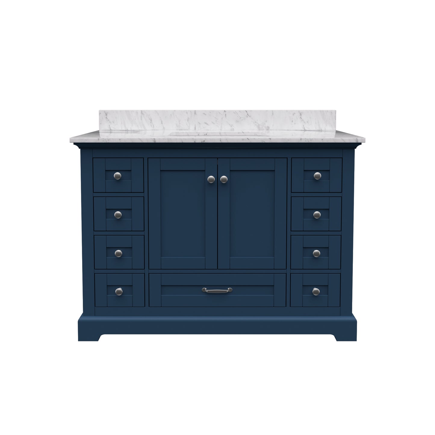 Solid Wood Frame Bathroom Vanity with Spacious Storage