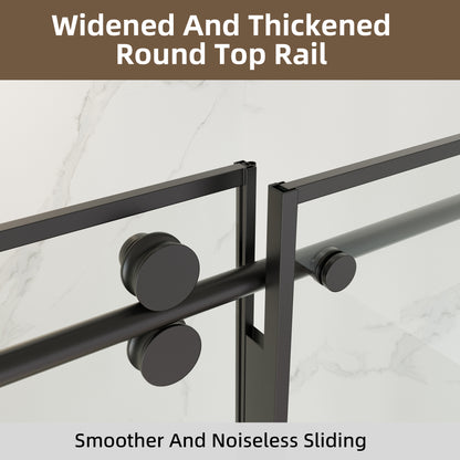 56-60" x 72" Single Sliding Shower Door with Tempered Glass Durable & Waterproof Perfect for Bathrooms