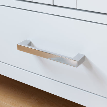 Solid Wood Frame Bathroom Vanity with Spacious Storage