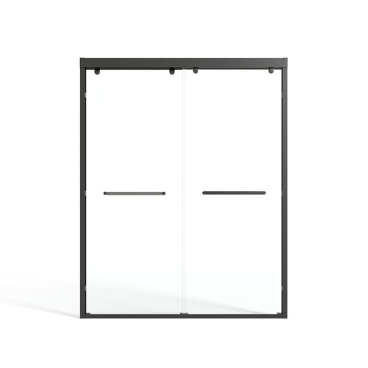 60" x 76" Double Sliding Shower Door with Tempered Glass Durable & Waterproof Perfect for Bathrooms