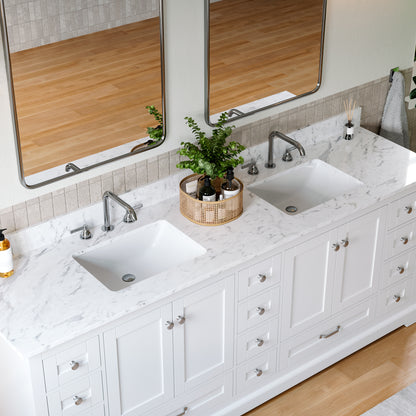 Solid Wood Frame Bathroom Vanity with Spacious Storage