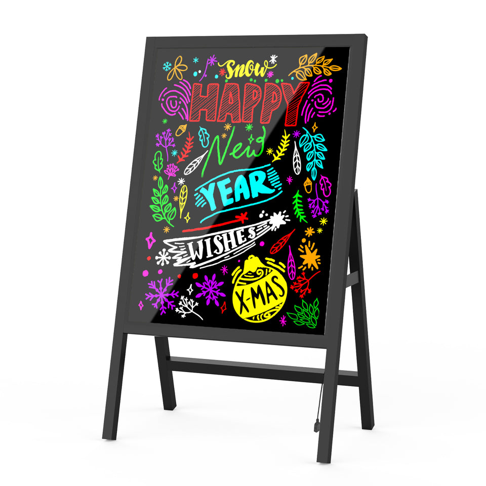 Woodsam LED Drawing Painting Board - 24 x 16 Erasable Non Porous Gla