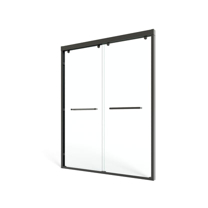 60" x 76" Double Sliding Shower Door with Tempered Glass Durable & Waterproof Perfect for Bathrooms