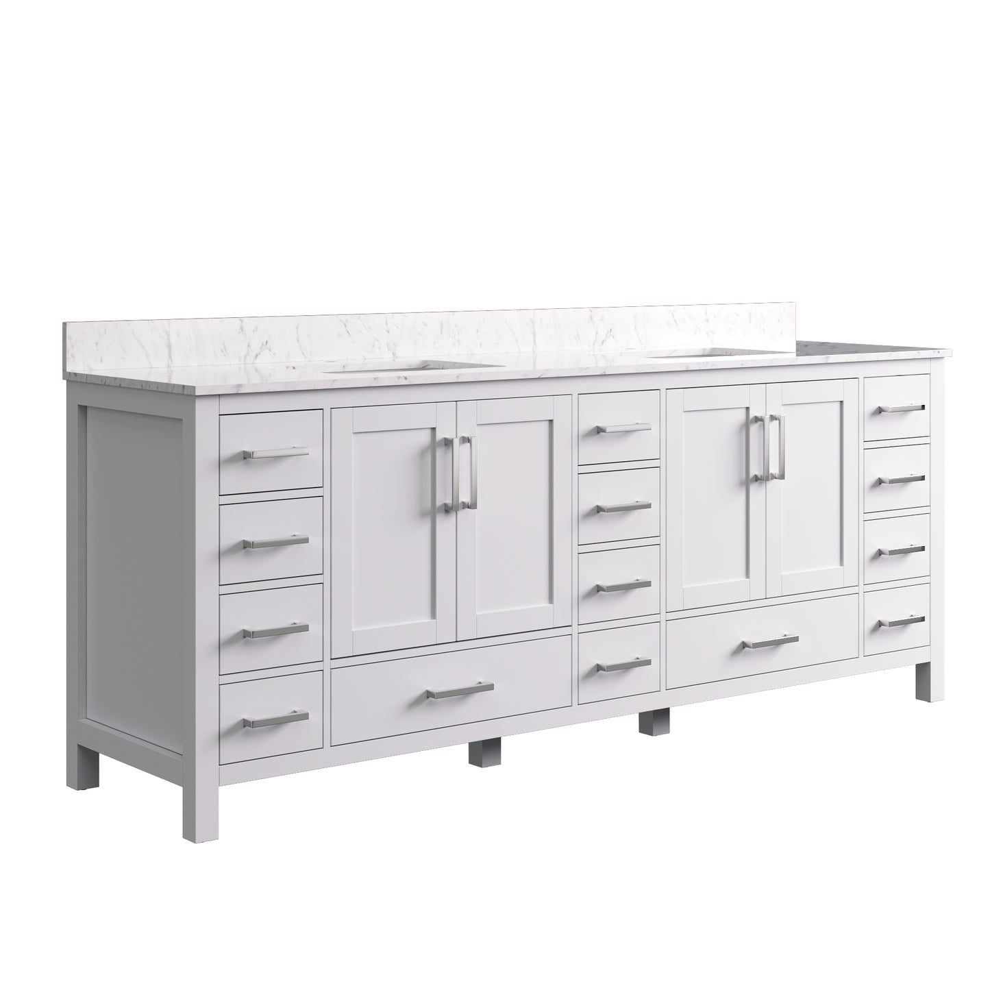Solid Wood Frame Bathroom Vanity with Spacious Storage