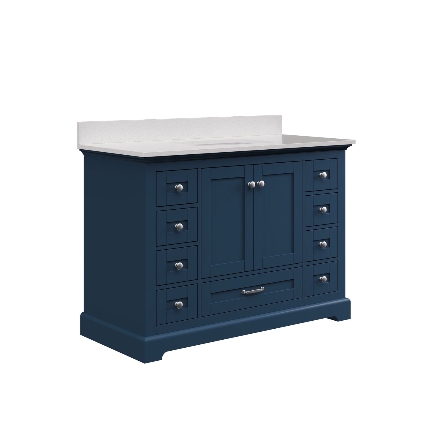 Solid Wood Frame Bathroom Vanity with Spacious Storage