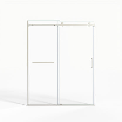 60" x 75" Semi-Framed Single Swing Shower Door with Tempered Glass Durable & Waterproof Perfect for Bathrooms