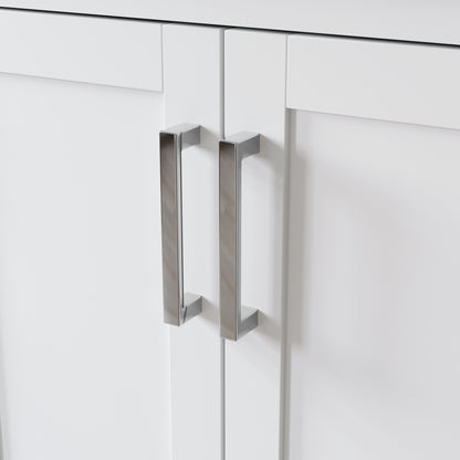 Solid Wood Frame Bathroom Vanity with Spacious Storage