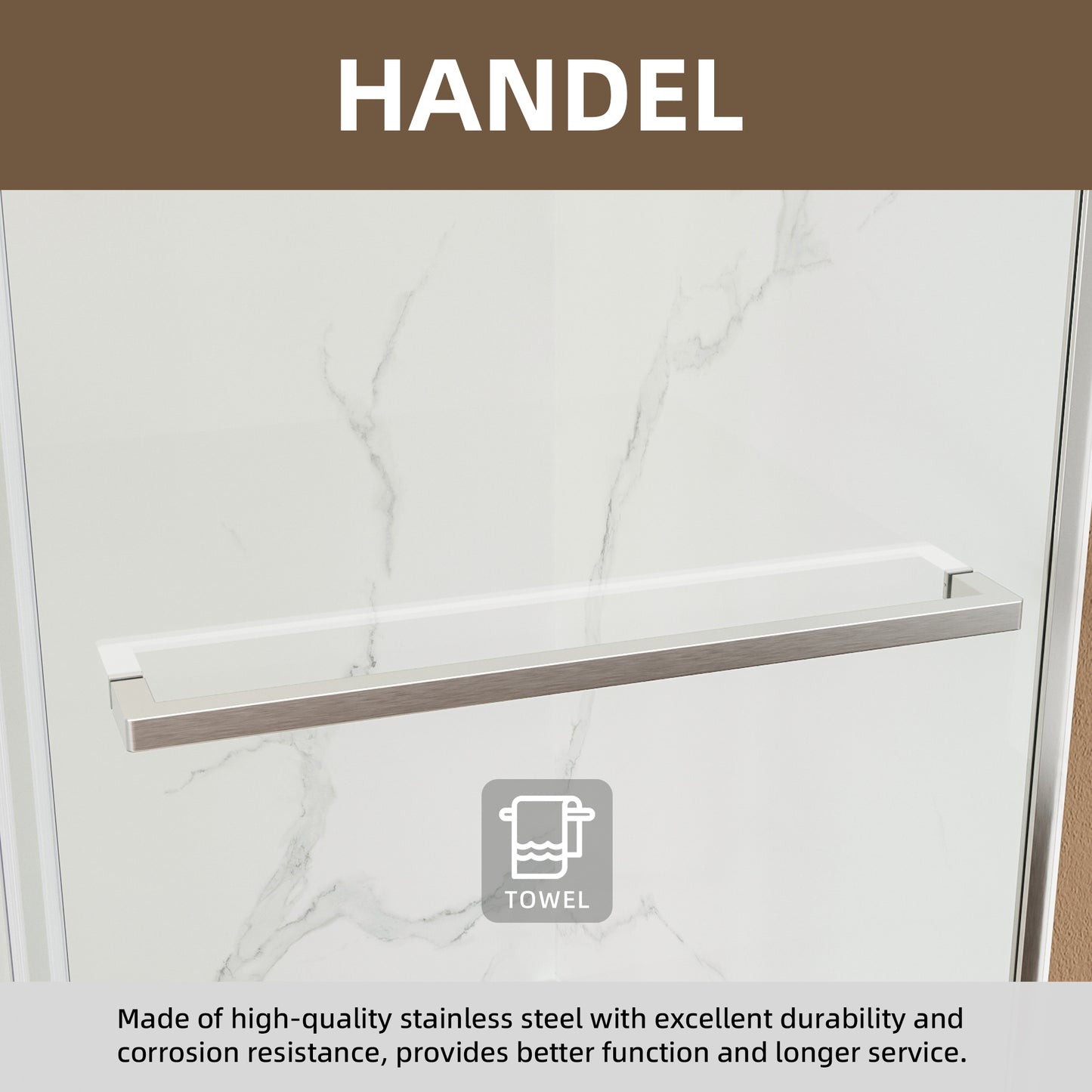56-60" x 72" Single Sliding Shower Door with Tempered Glass Durable & Waterproof Perfect for Bathrooms