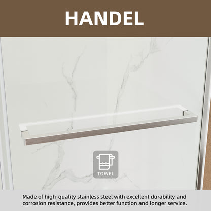 56-60" x 72" Single Sliding Shower Door with Tempered Glass Durable & Waterproof Perfect for Bathrooms