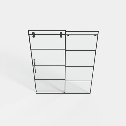 56-60" x 72" Single Sliding Shower Door with Tempered Glass Durable & Waterproof Perfect for Bathrooms