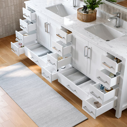Solid Wood Frame Bathroom Vanity with Spacious Storage
