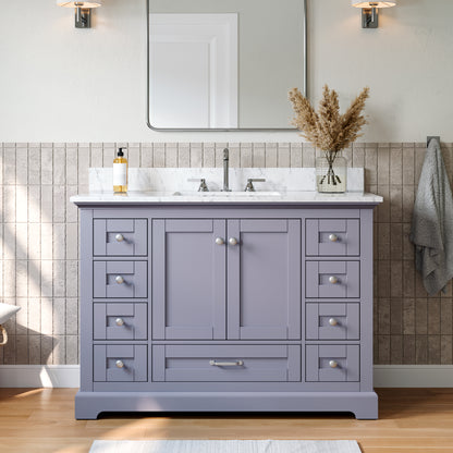 Solid Wood Frame Bathroom Vanity with Spacious Storage