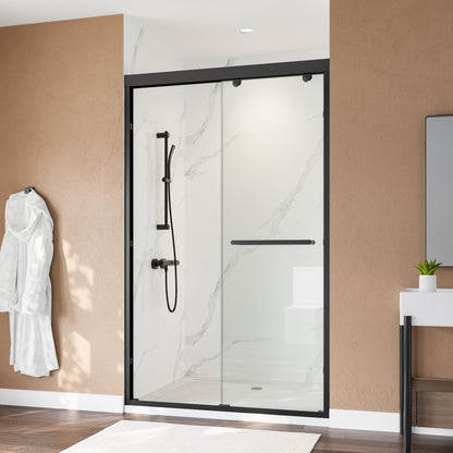 48" x 75" Double Sliding Shower Door with Tempered Glass Durable & Waterproof Perfect for Bathrooms